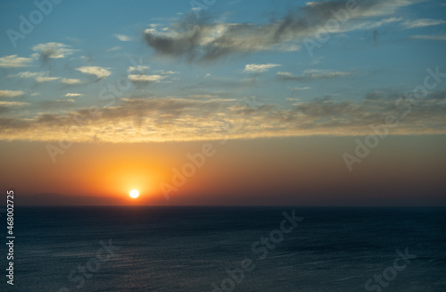Fototapeta Naklejka Na Ścianę i Meble -  Sunrise on Anthony Quinn Bay, Rhodes, Greece