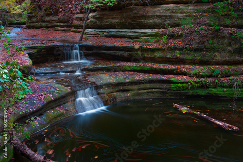 Giant's Bathtub In Early Autumn - Matthiessen State Park photo