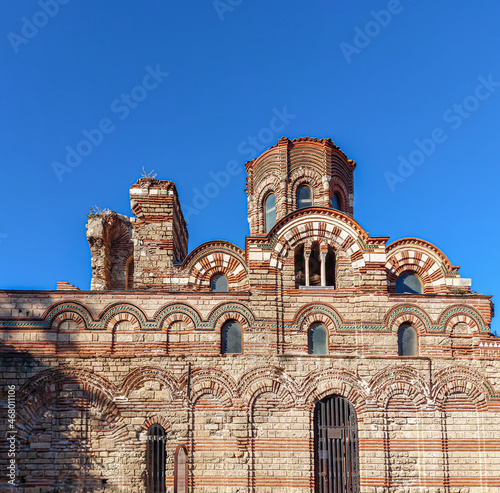 Ruins of Ancient Church in the town of Nessebar, Burgas