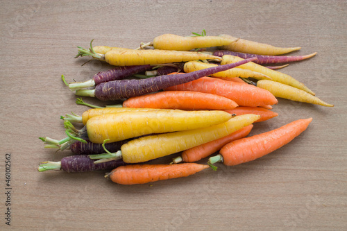 Zanahorias de diferentes colores.