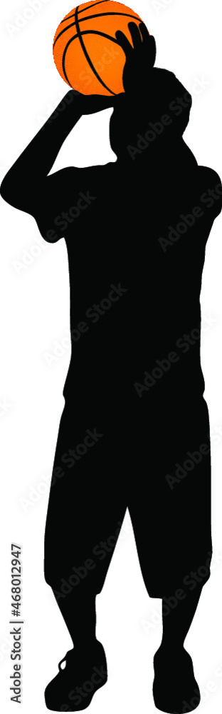 silhouette of basketball player silhouette of basketball player
