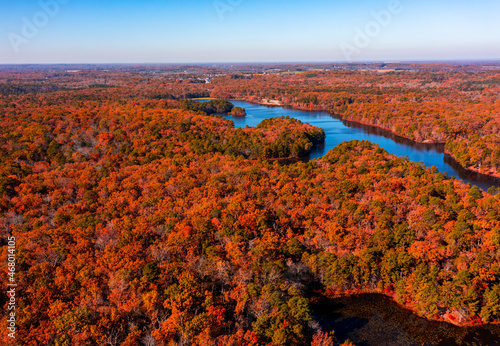 aerial image of autumn
