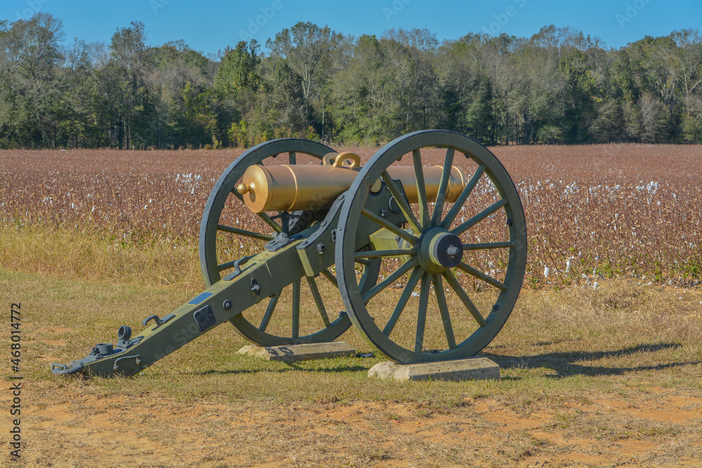 Cannons at the Civil War Battle of Raymond, in Raymond Military Park, Hinds County, Mississippi