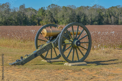 Cannons at the Civil War Battle of Raymond, in Raymond Military Park, Hinds County, Mississippi