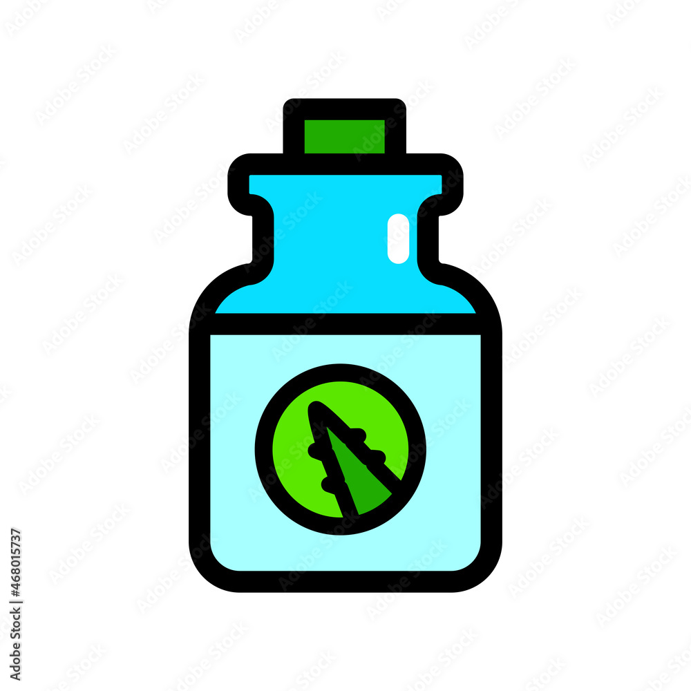 Aloe vera simple color linear icon