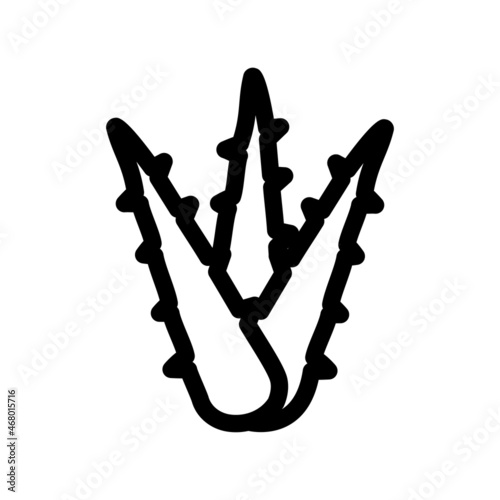 Aloe vera pixel perfect linear icon