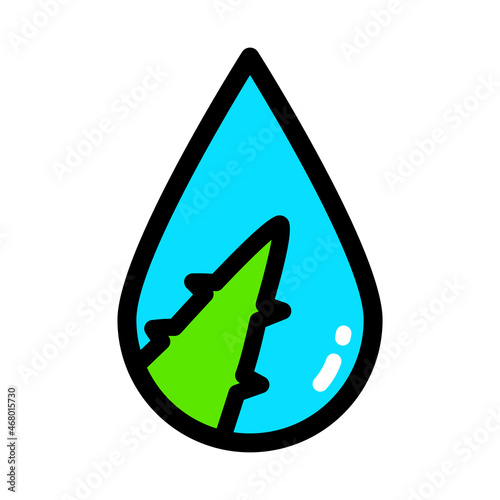 Aloe vera pixel perfect linear icon