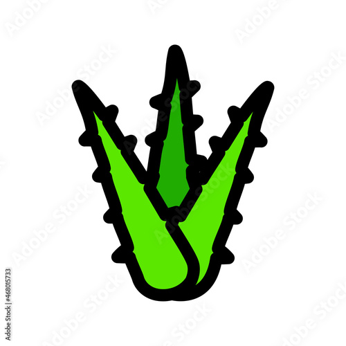 Aloe vera pixel perfect linear icon