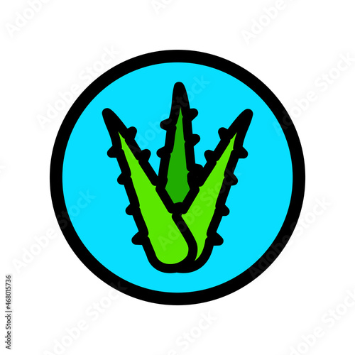 Aloe vera pixel perfect linear icon