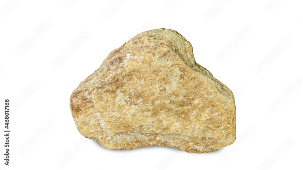 Obraz premium large granite boulder, isolated on white background. clipping path. 