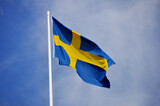 Flagge von Schweden auf einem Mast