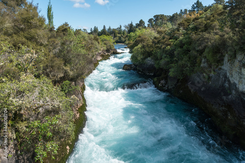 The Huka Falls on the Waikato River, New Zealand.