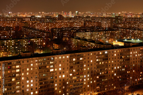 Wallpaper Mural Russia, Moscow, October 27, 2021: Night Moscow, Russia. Altufevo area. Torontodigital.ca