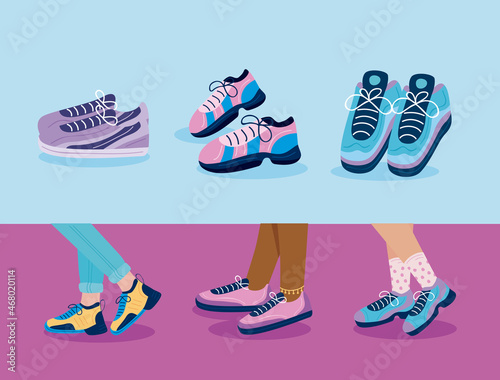 six sneakers shoes