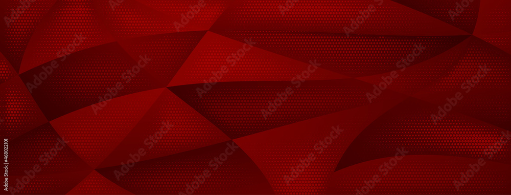 Fototapeta premium Abstract background made of halftone dots in red colors