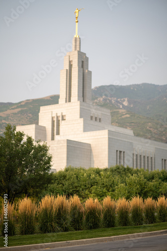 Vertical shot of the Draper temple in Utah