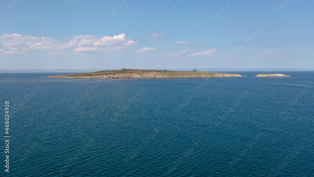 Saint Ivan and Saint Peter Islands seen from Sozopol town on the Black Sea coast in Bulgaria Saint Ivan and Saint Peter Islands seen from Sozopol town on the Black Sea coast in Bulgaria