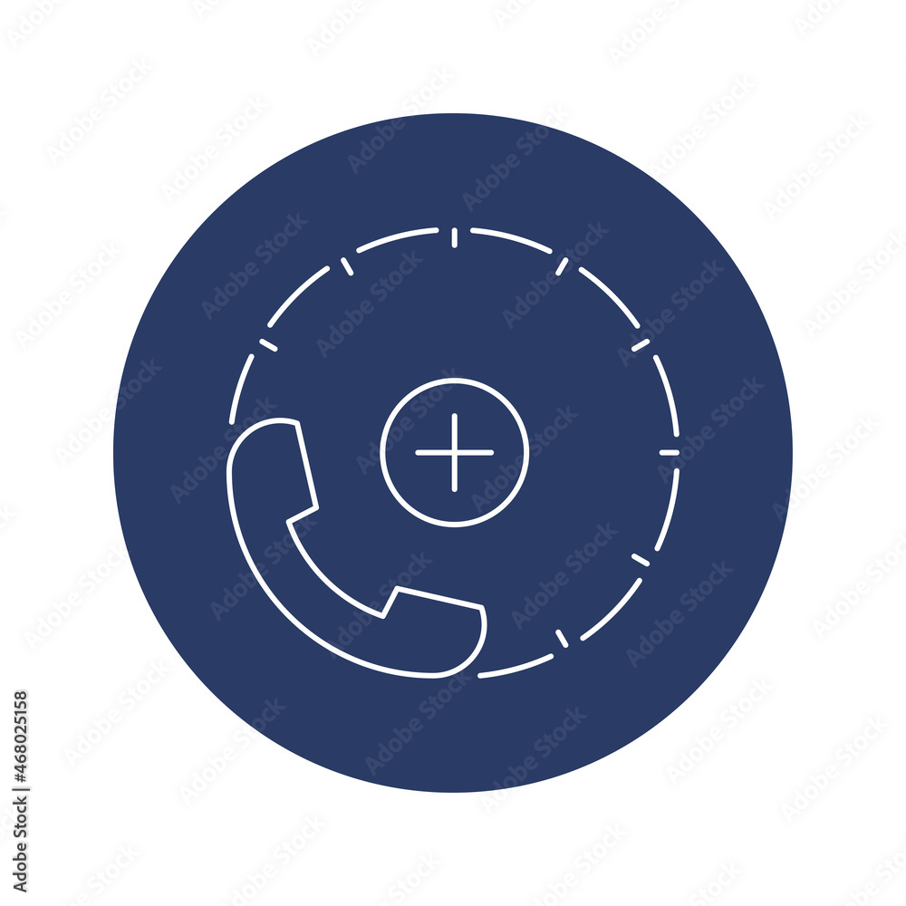 emergency medical support call icon vector emergency medical support call icon vector