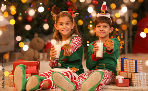 Cute little elves drinking ...