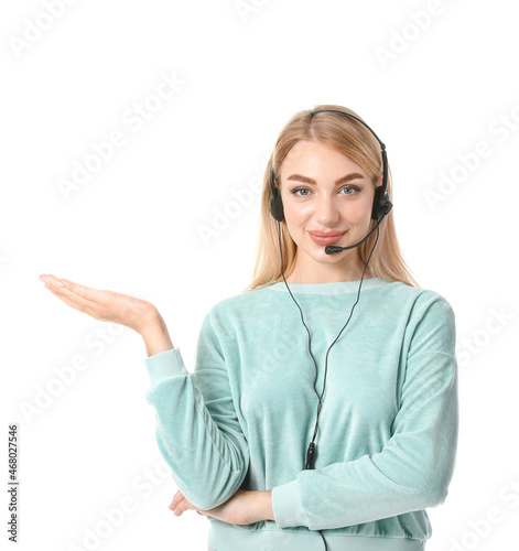 Female technical support ag...