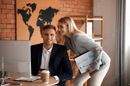 Male and female colleagues ...