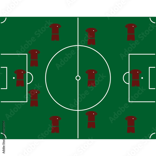 Soccer tactics icon isolated on white background. Sports symbol modern, simple, vector, icon for website design, mobile app, ui. Vector Illustration