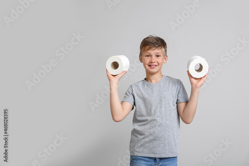 Cute little boy with rolls ...
