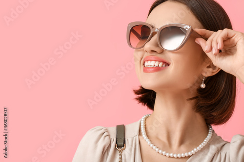 Happy woman wearing stylish...