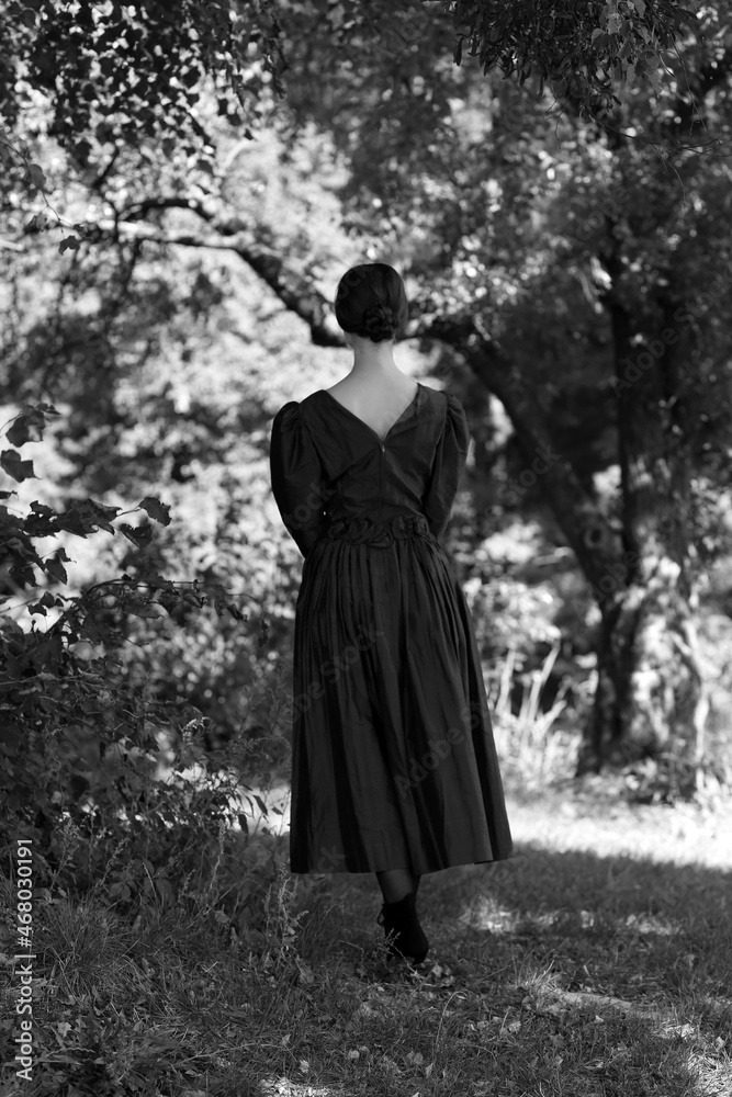 Woman in dress from the back