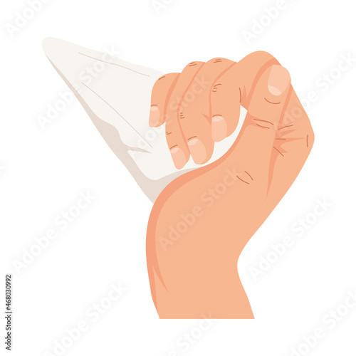 hand with pastry bag