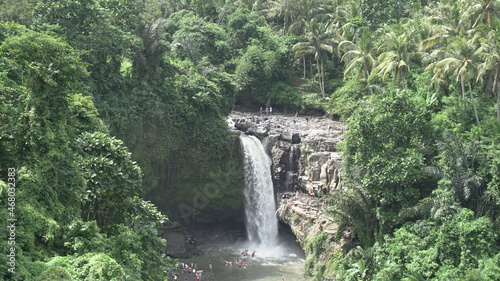 waterfall in the mountains Bali Ubud nature travel vacation island water calm relax tourist attraction Tegenungan Waterfall 