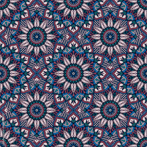 Mandala ornament pattern. Seamless oriental texture. Orintal  arabic  turkish  ottoman motif