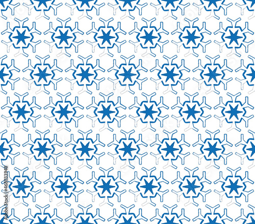 winter snowflakes blue-white background
