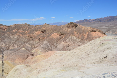 Golden colored hills of the Golden Canyon Area in Death Valley, California, USA. 