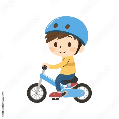 自転車に乗る男の子