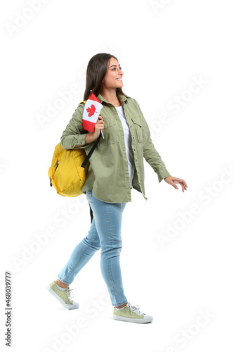 Young female student with n...