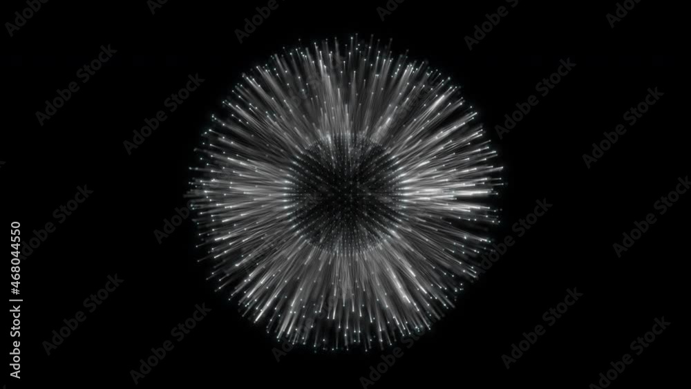 Smooth flowing technological surface like dandelion. Plexus style connecting lines and dots. Seamless loop Smooth flowing technological surface like dandelion. Plexus style connecting lines and dots. Seamless loop
