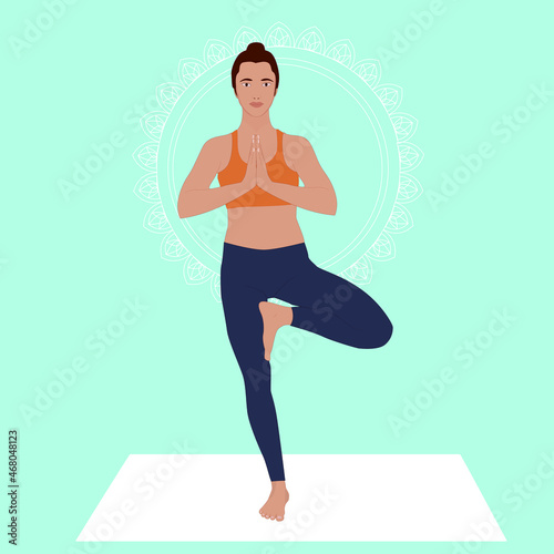 Yoga Vrksasana the tree pose