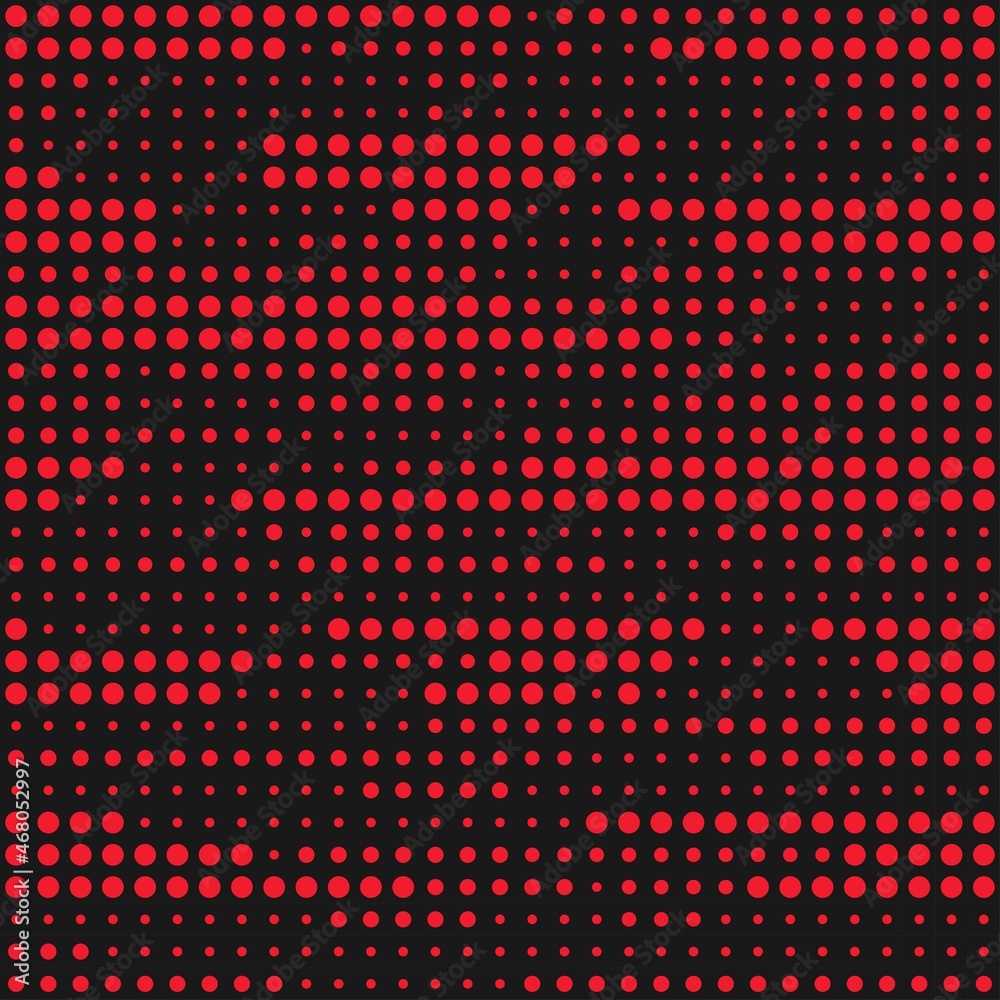 seamless print abstraction from krgs of different shapes. red circles on a black background. mesh of circles for clothing or print or background seamless print abstraction from krgs of different shapes. red circles on a black background. mesh of circles for clothing or print or background