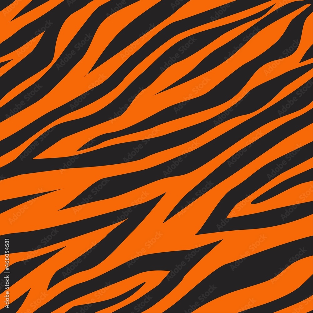 orange and black stripes. seamless tiger print for clothing or print orange and black stripes. seamless tiger print for clothing or print