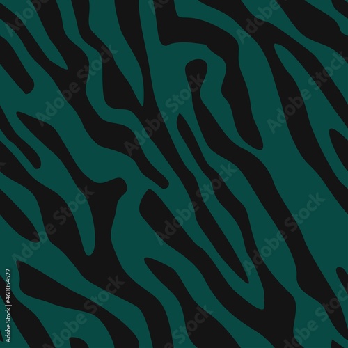 black and dark green stripes abstraction. seamless zebra print. for clothes or printing 