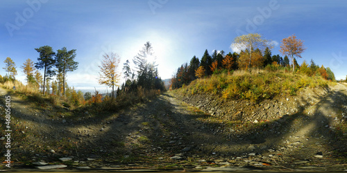 Beskid Mountains in the autumn HDRI Panorama photo