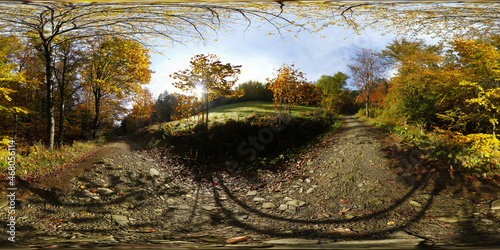 Fototapeta Naklejka Na Ścianę i Meble -  Beskid Mountains in the autumn HDRI Panorama