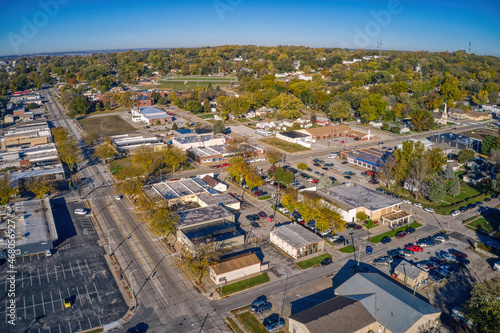 Aerial View of the Omaha Suburb of Bellevue, Nebraska