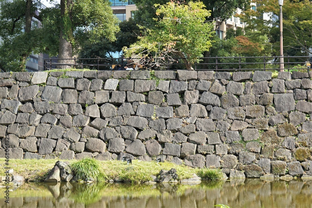 Obraz premium 日比谷公園の石垣