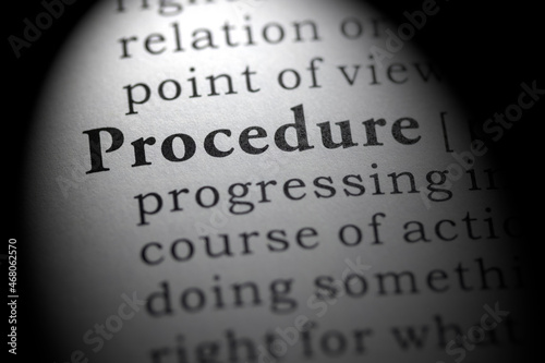 Dictionary definition of procedure