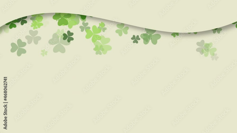 Fly small Saint Patrick shamrocks, national Ireland holidays style background Fly small Saint Patrick shamrocks, national Ireland holidays style background