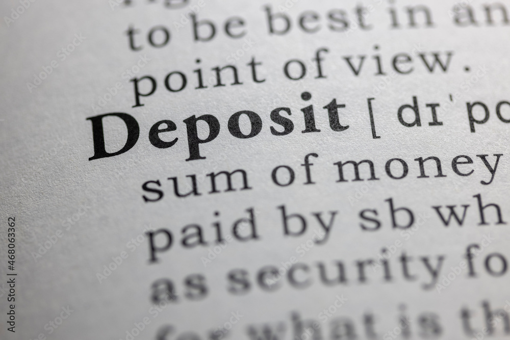 Dictionary definition of Deposit Dictionary definition of Deposit