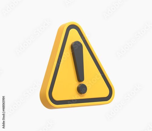 3D Realistic Warning  padlock vector illustration