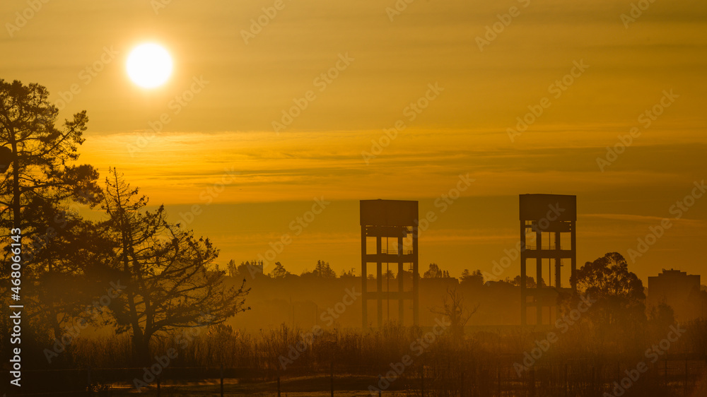 Sunrise at the Bridge towers in Solano County Vallejo Ca. Sunrise at the Bridge towers in Solano County Vallejo Ca.